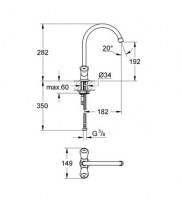 MEZCLADOR BIMANDO COCINA COSTA S GROHE